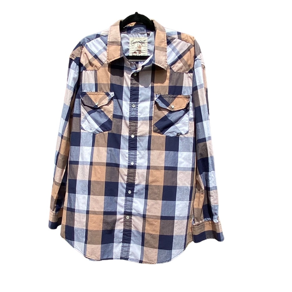Coastal Button Down Board Shirt with Pearl Snap Buttons